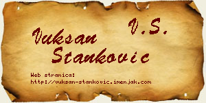 Vuksan Stanković vizit kartica